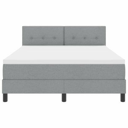 Boxspringbed met matras Lichtgrijs 160 x 200 cm Stof
