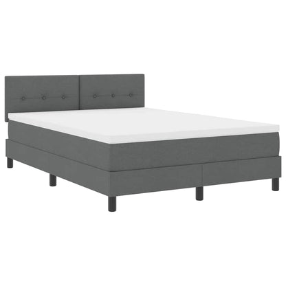 Boxspringbed met matras Donkergrijs 160 x 200 cm Stof