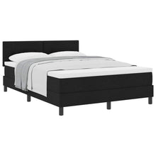 Boxspringbed met matras met hoofdeinde Zwart 160 x 200 cm Stof