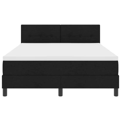 Boxspringbed met matras met hoofdeinde Zwart 160 x 200 cm Stof