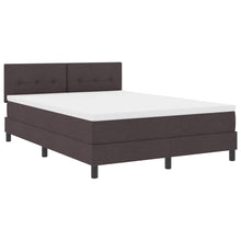 Boxspringbed met matras Donkerbruin 160 x 200 cm Stof
