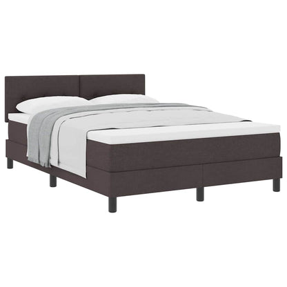 Boxspringbed met matras Donkerbruin 160 x 200 cm Stof
