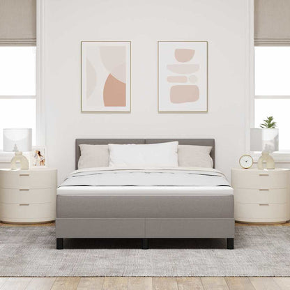 Boxspringbed met matras met matras Taupe 160 x 200 cm Stof