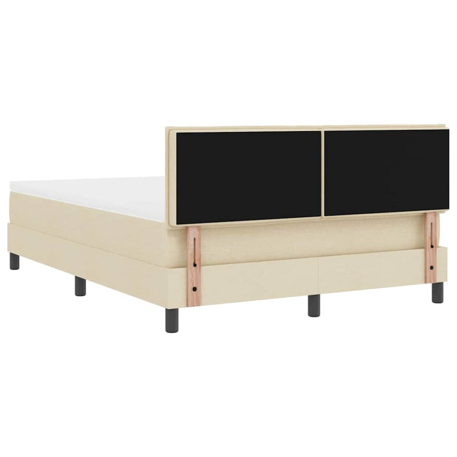 Boxspringbed met matras met matras Crème 160 x 200 cm Stof