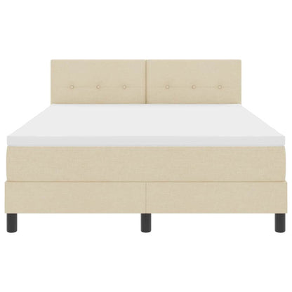 Boxspringbed met matras met matras Crème 160 x 200 cm Stof