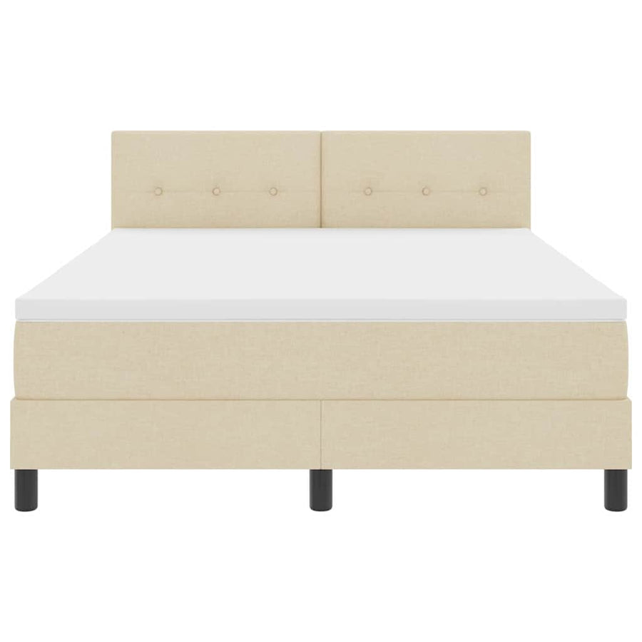 Boxspringbed met matras met matras Crème 160 x 200 cm Stof