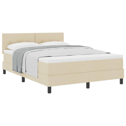 Boxspringbed met matras met matras Crème 160 x 200 cm Stof