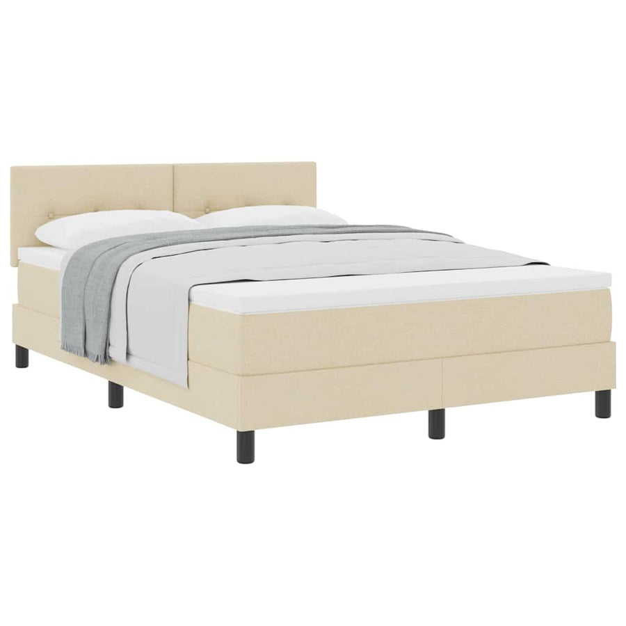 Boxspringbed met matras met matras Crème 160 x 200 cm Stof