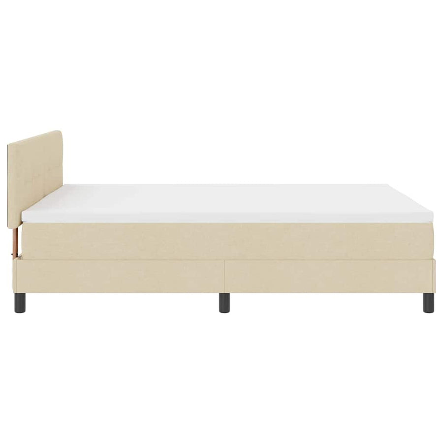 Boxspringbed met matras met matras Crème 160 x 200 cm Stof