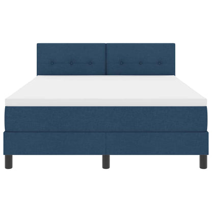 Boxspringbed met matras met hoofdeinde Blauw 160 x 200 cm Stof