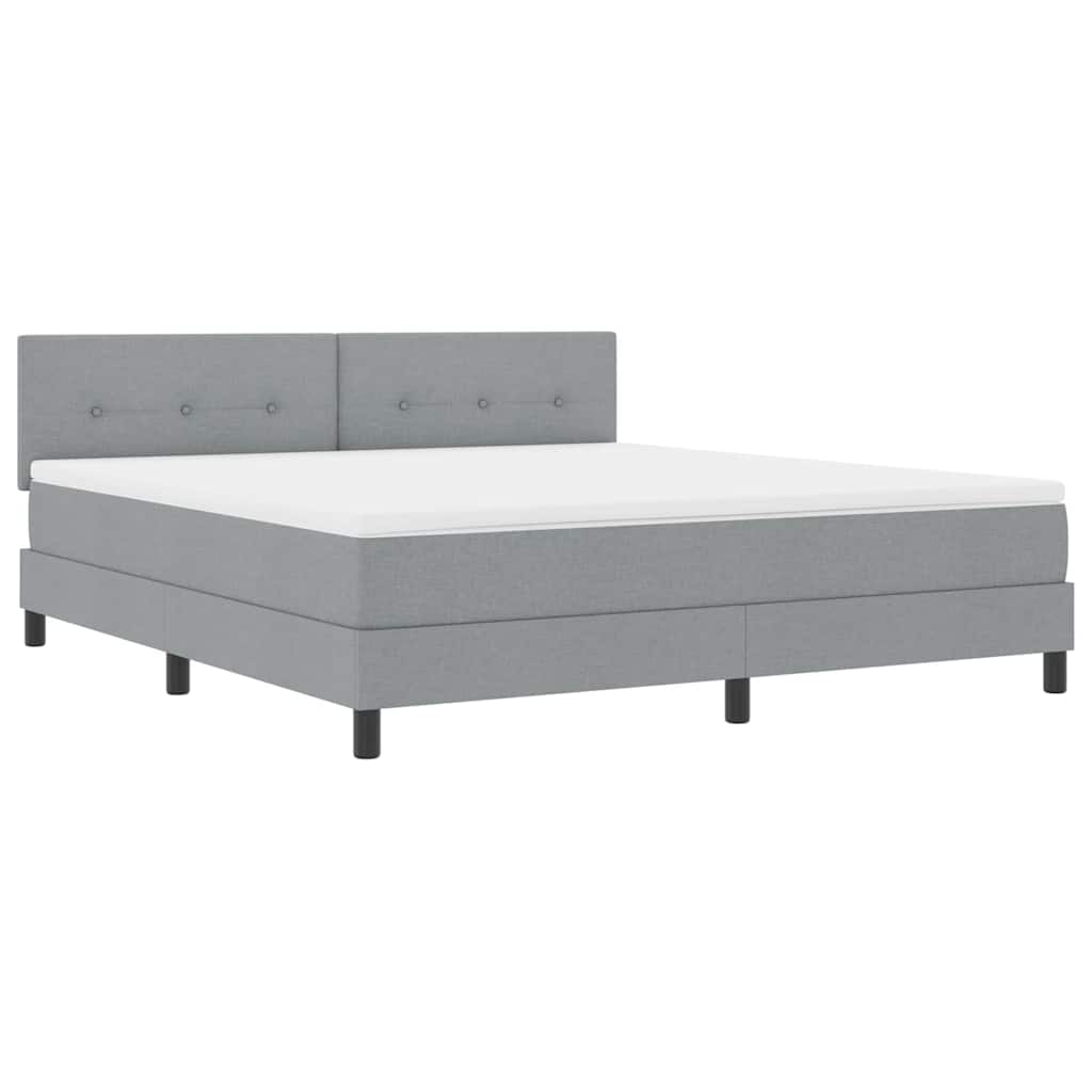 Boxspringbed met matras met matras Lichtgrijs 180 x 200 cm Stof