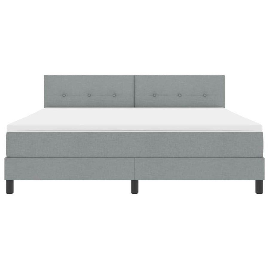 Boxspringbed met matras met matras Lichtgrijs 180 x 200 cm Stof