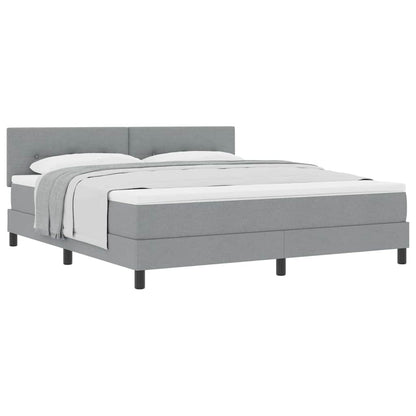 Boxspringbed met matras met matras Lichtgrijs 180 x 200 cm Stof