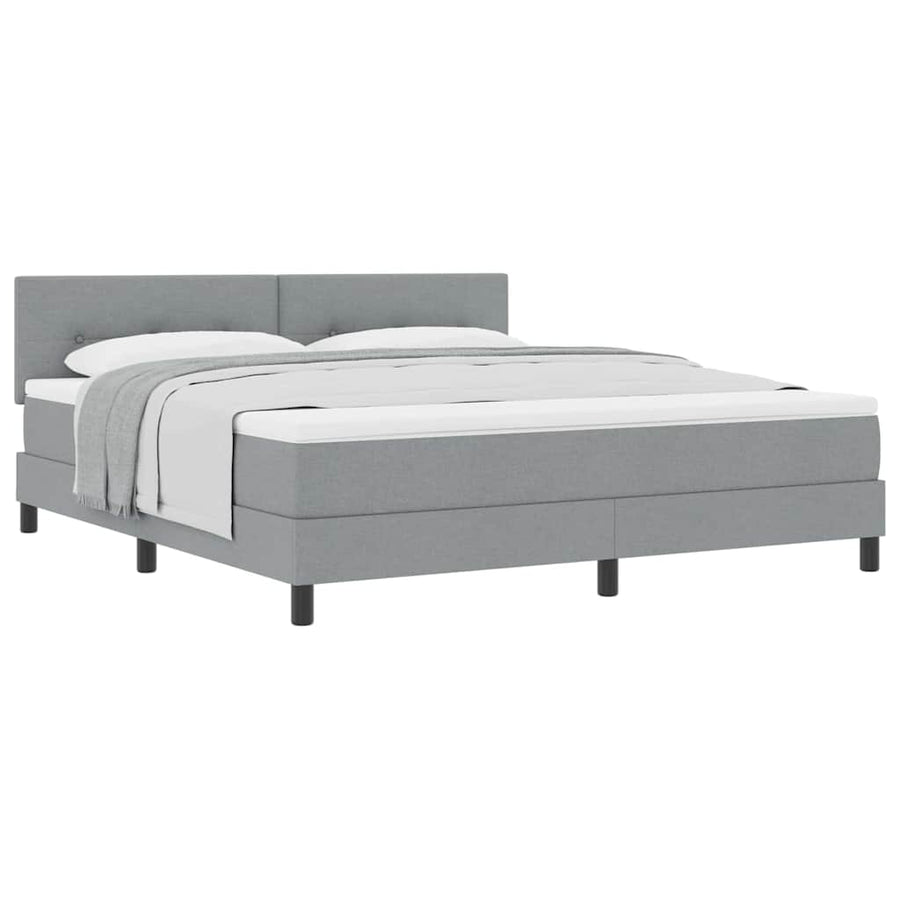 Boxspringbed met matras met matras Lichtgrijs 180 x 200 cm Stof