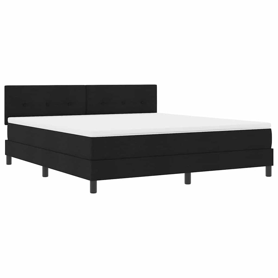 Boxspringbed met matras met matras Zwart 180 x 200 cm Stof