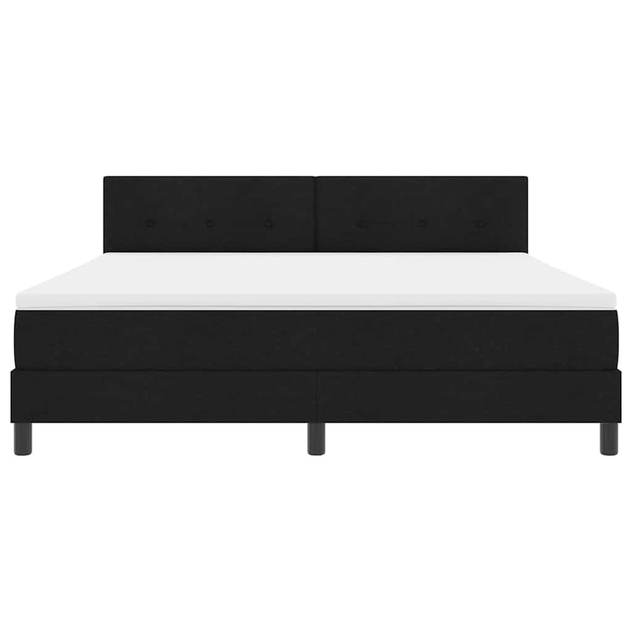 Boxspringbed met matras met matras Zwart 180 x 200 cm Stof