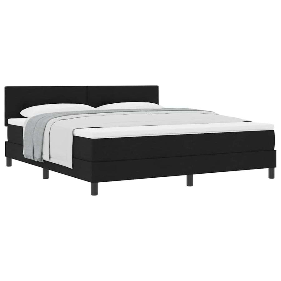 Boxspringbed met matras met matras Zwart 180 x 200 cm Stof