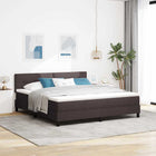 Boxspringbed 180x200 cm donkerbruin stof