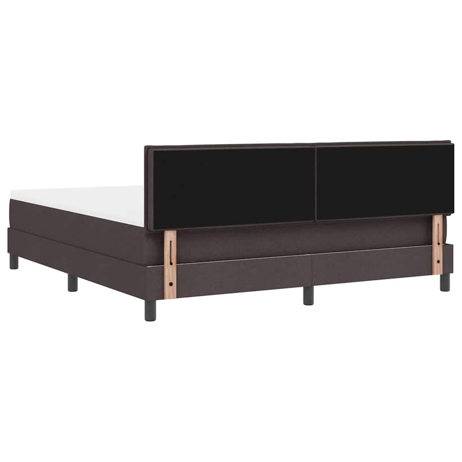 Boxspringbed met matras Donkerbruin 180 x 200 cm Stof