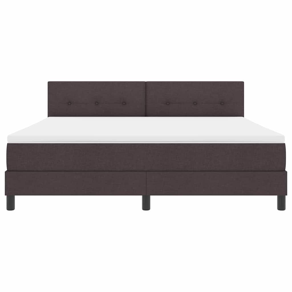 Boxspringbed met matras Donkerbruin 180 x 200 cm Stof