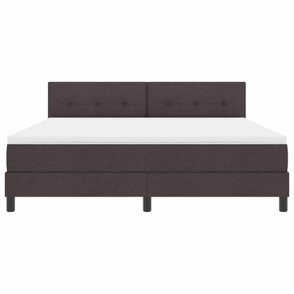 Boxspringbed met matras Donkerbruin 180 x 200 cm Stof