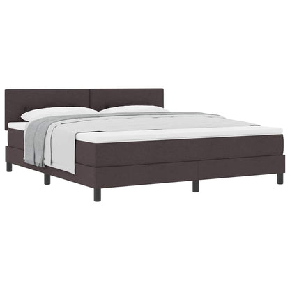 Boxspringbed met matras Donkerbruin 180 x 200 cm Stof