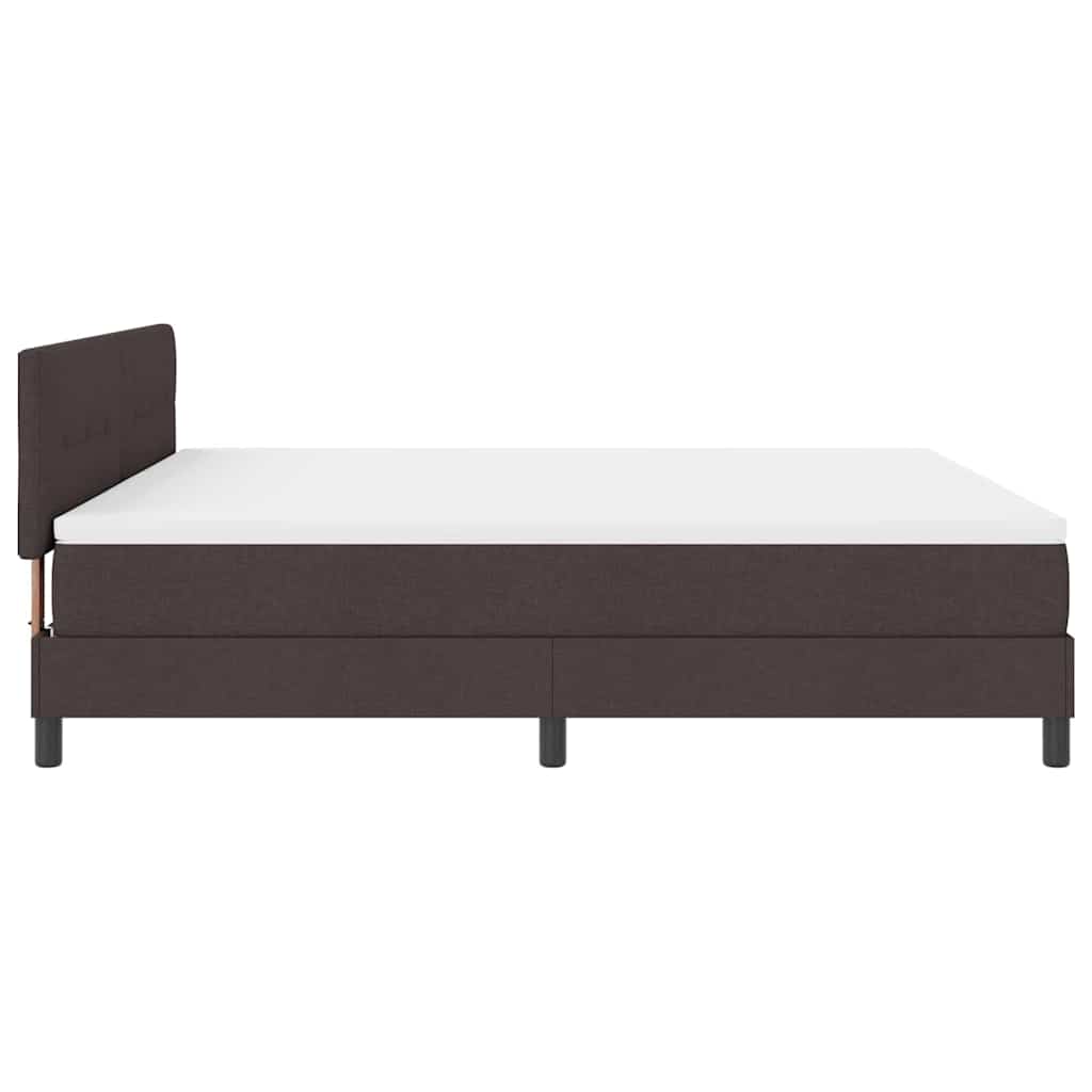 Boxspringbed met matras Donkerbruin 180 x 200 cm Stof