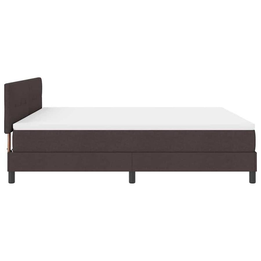 Boxspringbed met matras Donkerbruin 180 x 200 cm Stof