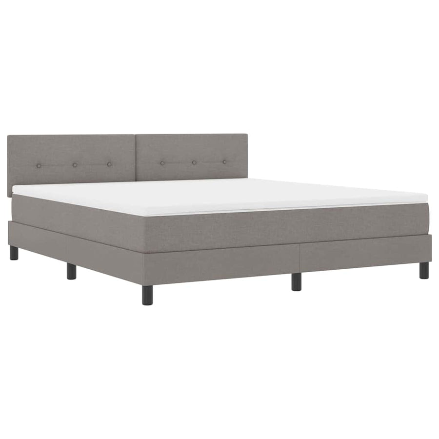 Boxspringbed met matras met matras Taupe 180 x 200 cm Stof