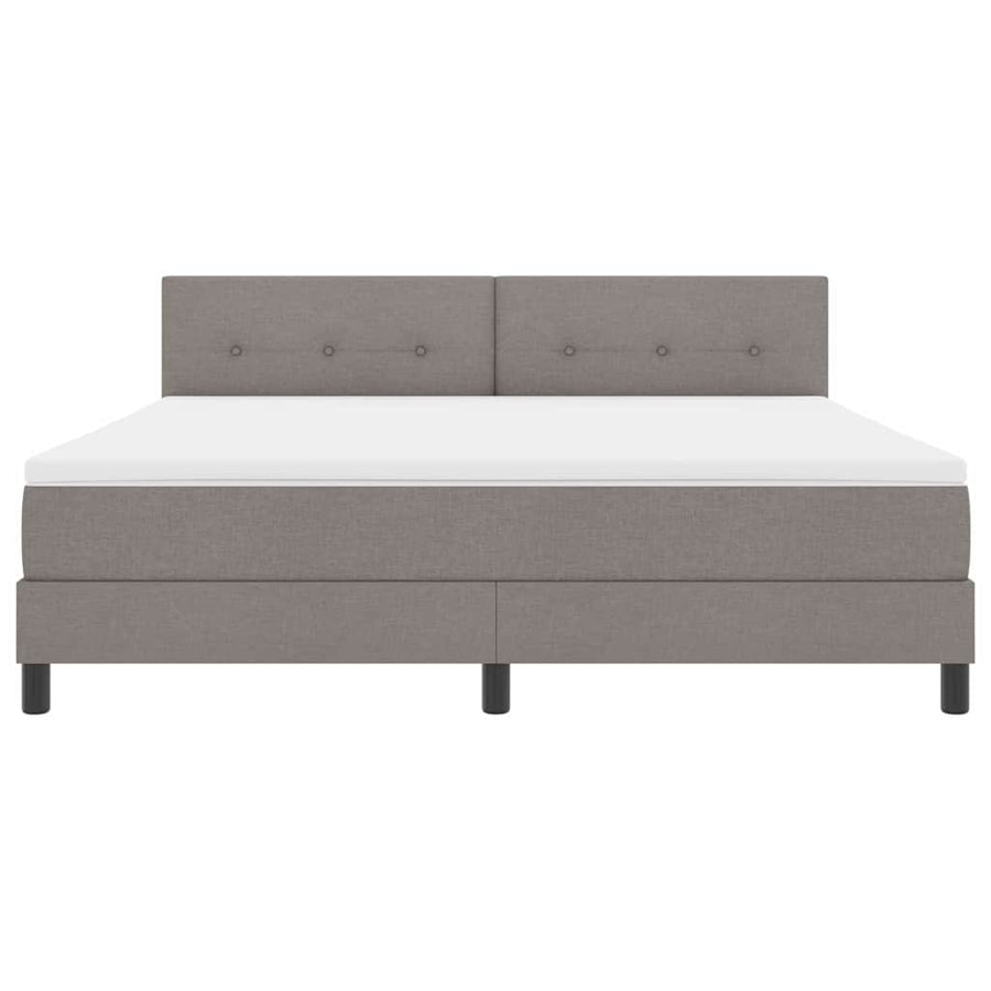 Boxspringbed met matras met matras Taupe 180 x 200 cm Stof