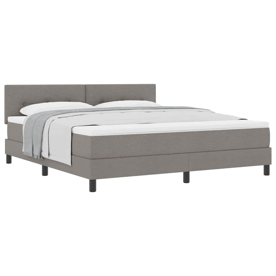 Boxspringbed met matras met matras Taupe 180 x 200 cm Stof
