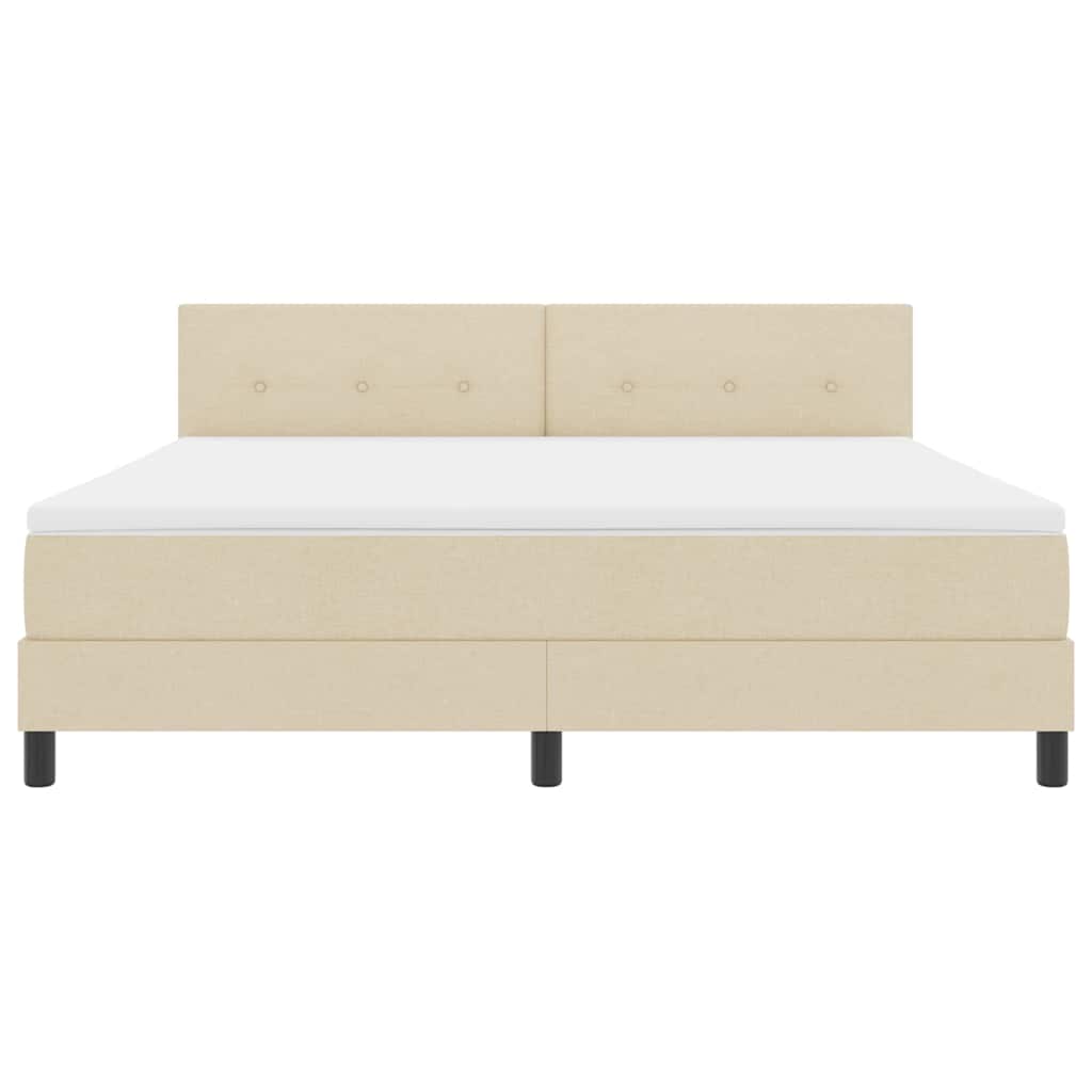Boxspringbed met matras met matras Crème 180 x 200 cm Stof
