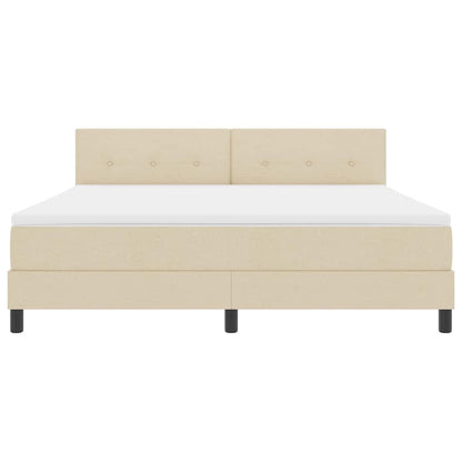Boxspringbed met matras met matras Crème 180 x 200 cm Stof