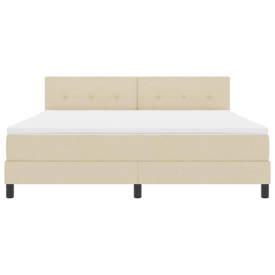 Boxspringbed met matras met matras Crème 180 x 200 cm Stof