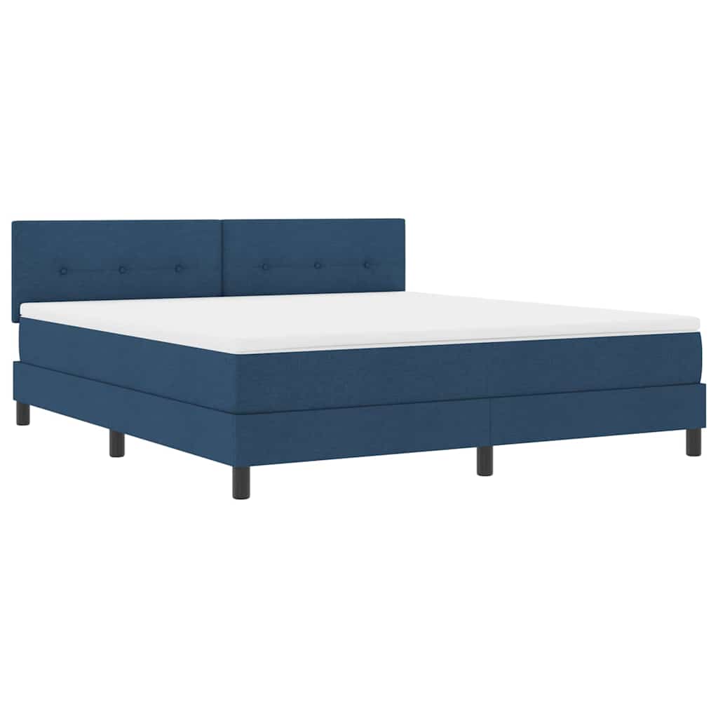 Boxspringbed met matras met matras Blauw 180 x 200 cm Stof