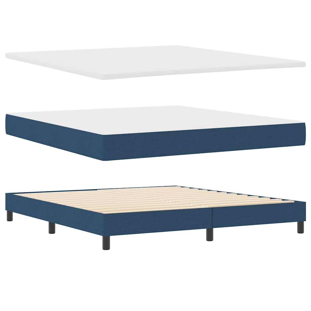 Boxspringbed met matras met matras Blauw 180 x 200 cm Stof
