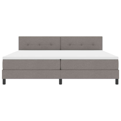 Boxspringbed met matras met hoofdeinde Taupe 200 x 200 cm Stof