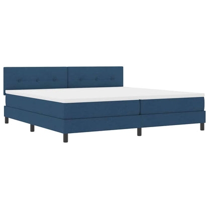 Boxspringbed met matras met matras Blauw 200 x 200 cm Stof