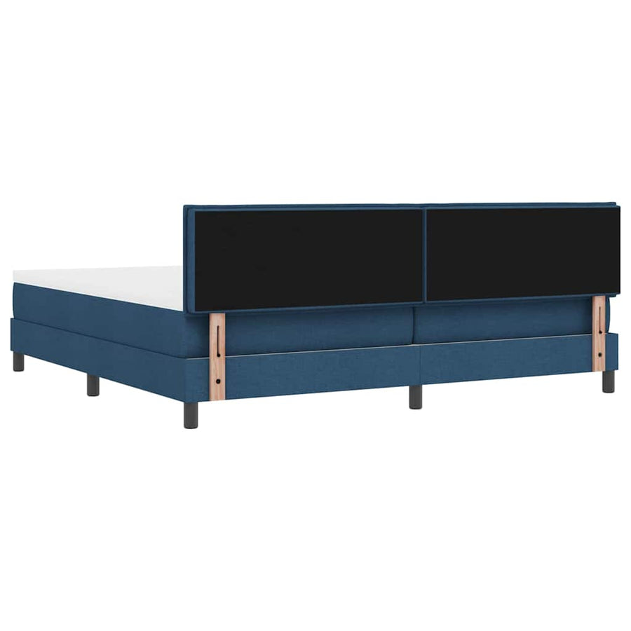Boxspringbed met matras met matras Blauw 200 x 200 cm Stof