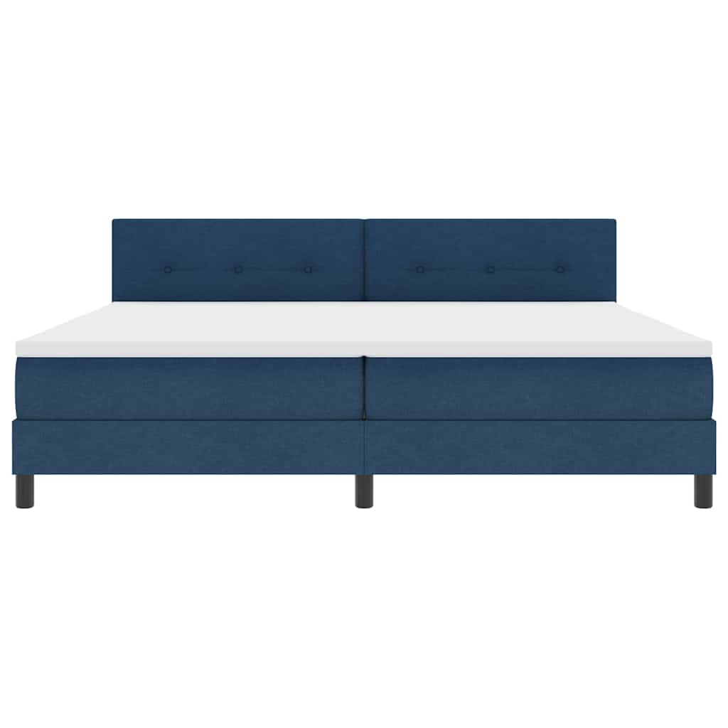 Boxspringbed met matras met matras Blauw 200 x 200 cm Stof