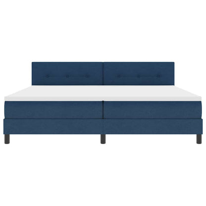 Boxspringbed met matras met matras Blauw 200 x 200 cm Stof
