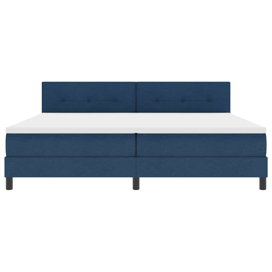 Boxspringbed met matras met matras Blauw 200 x 200 cm Stof