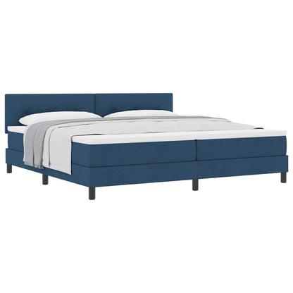 Boxspringbed met matras met matras Blauw 200 x 200 cm Stof