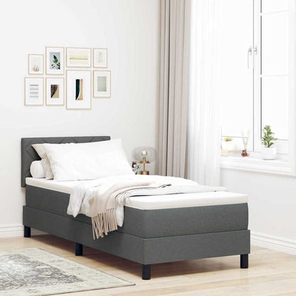 Boxspringbed met matras Donkergrijs 80 x 200 cm Stof