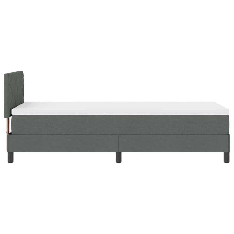Boxspringbed met matras Donkergrijs 80 x 200 cm Stof