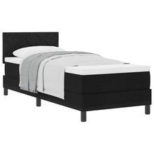 Boxspringbed met matras met hoofdeinde Zwart 80 x 200 cm Stof