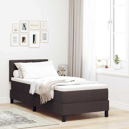 Boxspringbed met matras Donkerbruin 80 x 200 cm Stof