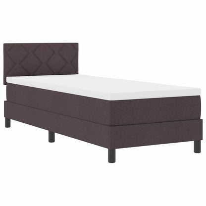 Boxspringbed met matras Donkerbruin 80 x 200 cm Stof