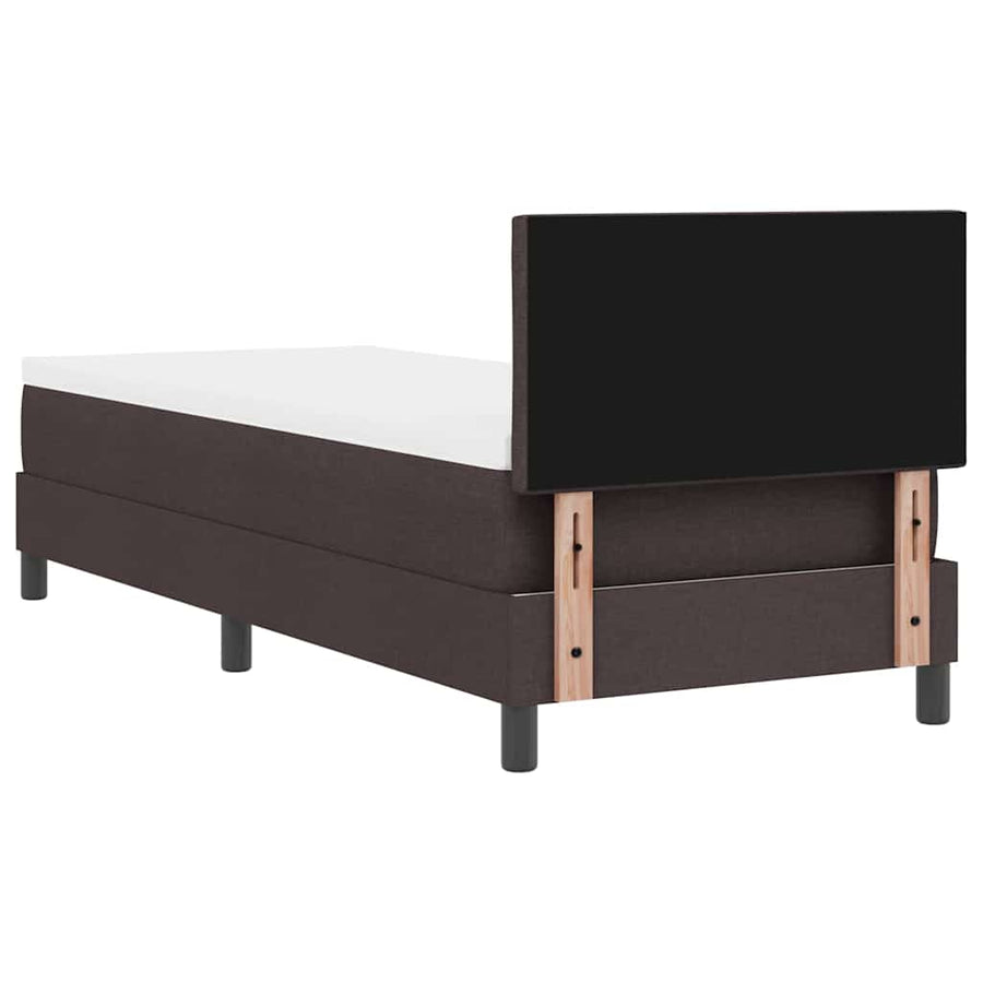 Boxspringbed met matras Donkerbruin 80 x 200 cm Stof