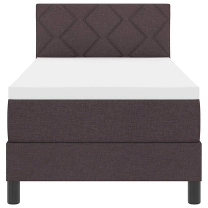 Boxspringbed met matras Donkerbruin 80 x 200 cm Stof